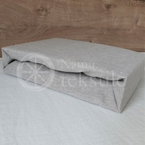 Linen fitted sheet NATURAL